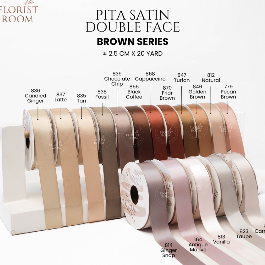 

EKSKLUSIF Pita Satin Double Face 25cm x 2yard Ribbon