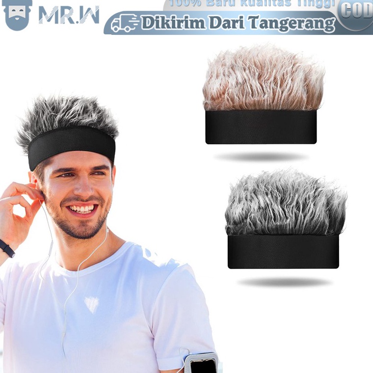 Kejutan Baru Topi Wig Simulasi Eropa wik rambut pria topi rambut palsu Fashion Topi Retro HipHop Spo