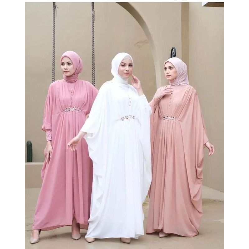 mahera kaftan gamis kondangan cantik mewah dan elegan