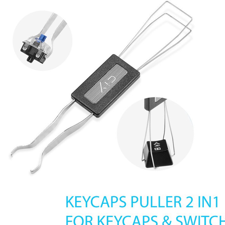 UPGRADE ALCHA KEYCAPS PULLER 2 IN 1 METAL KAWAT SWITCH  KEYCAPS PULLER