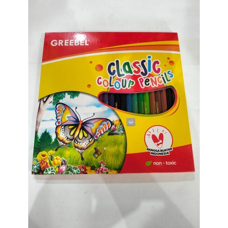

KLIR KAYU 24 WARNA merk GREEBEL .PENSIL WARNA ALAT GAMBAR ALAT WARNA