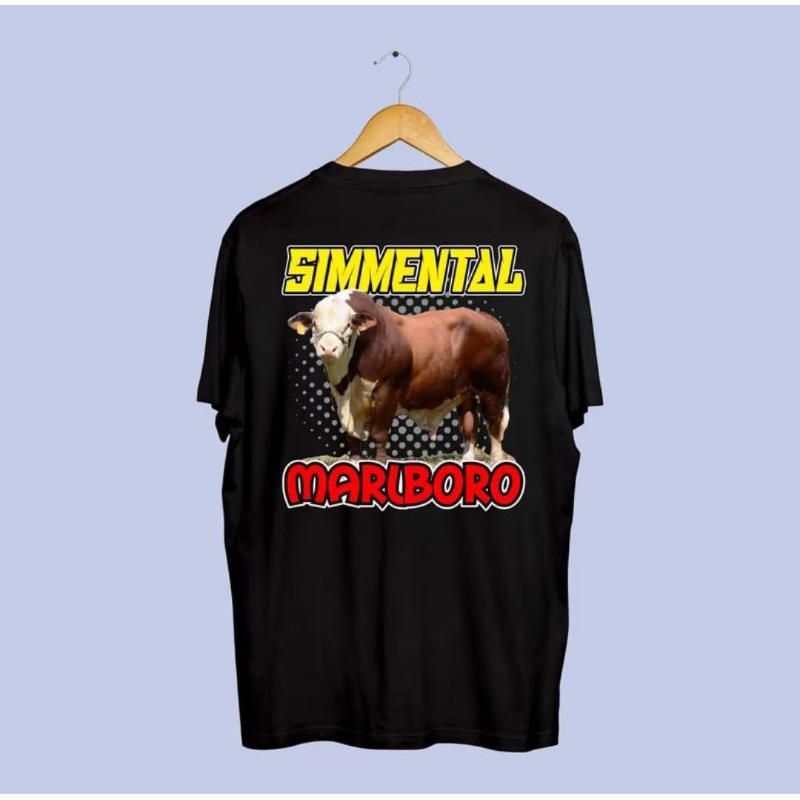 KAOS SIMENTAL MARLBORO LOGO BELAKANG