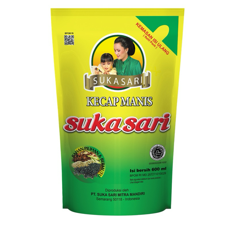 

Kecap Manis Sukasari 600 ML , 225 ML & 500 ML Manis Sedang