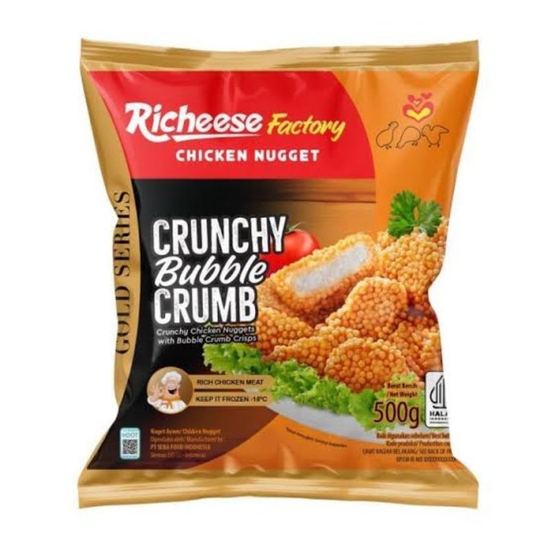 

Richeese Chicken Nugget Crunchy Bubble Crumb 500gr Gold Series