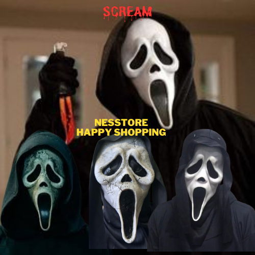 Topeng Scream Skull Tengkorak Hantu Haloween Cosplay Kostum