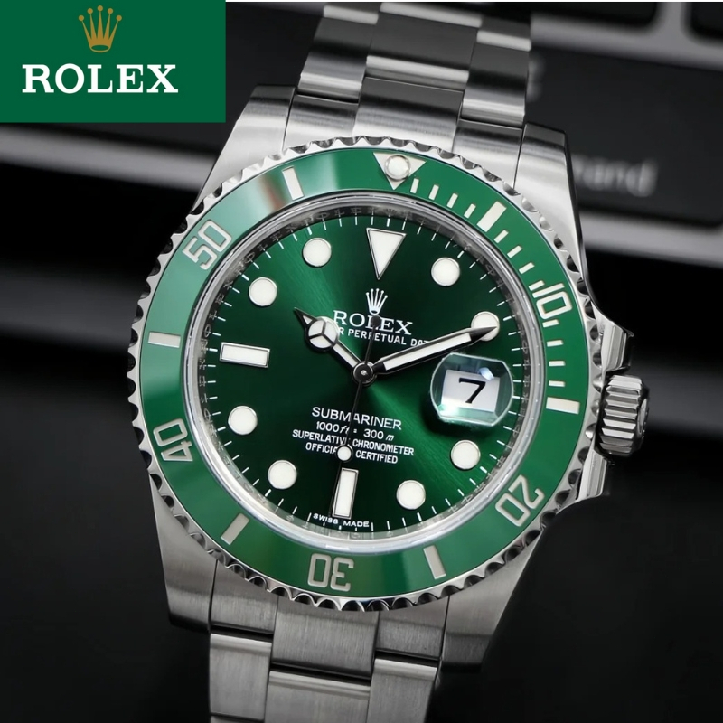 [Sama seperti Rolex] Jam tangan mekanis pria seri Submariner 116610lv-0002 Jam tangan tahan air gera