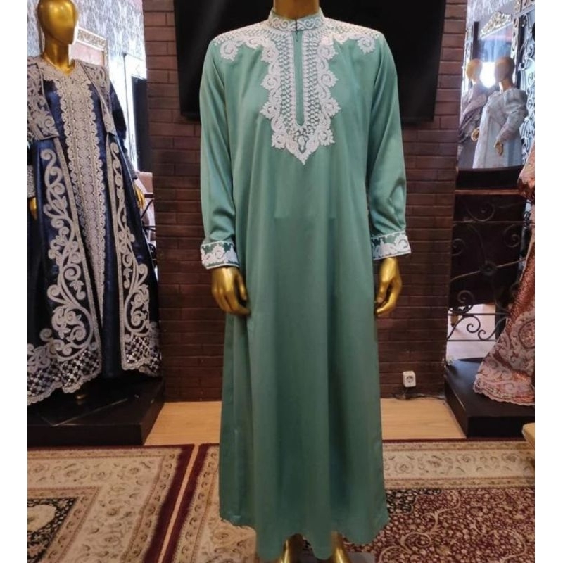 Jubah Gamis Pria Bordir Corneli jubah bordir timbul jubah dewasa jubah anak