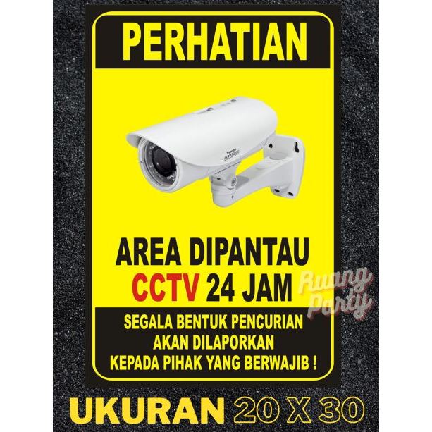 

MURAH stiker cctv 24 jam / stiker pantau cctv / stiker keamanan lingkungan