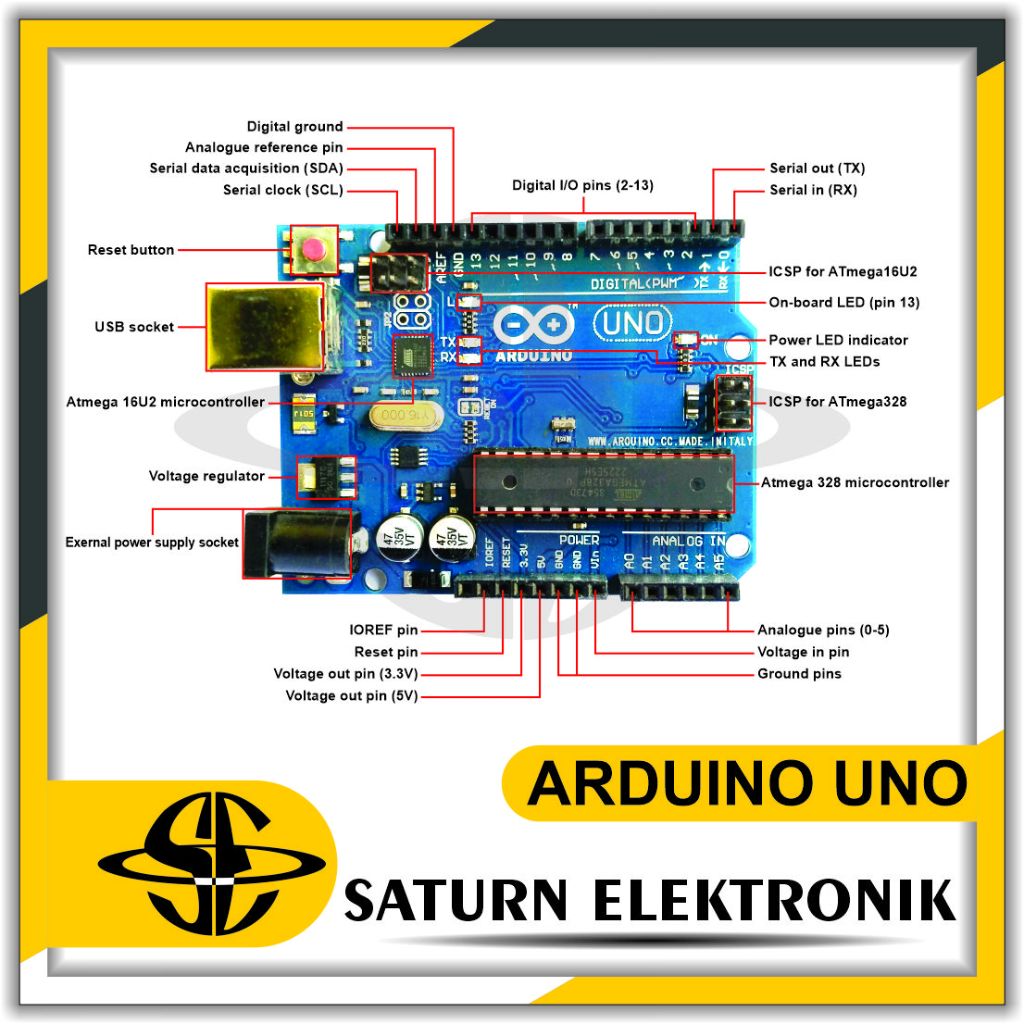UNO R3 16U2 ATmega328PB DIP Plus USB Cable