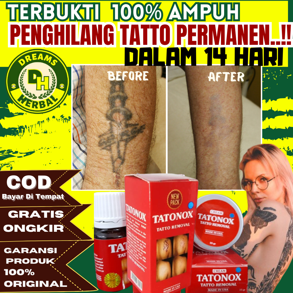 Salep Cream Krim Penghapus Penghilang Tato Tatoo Tatto Sulam Alis Permanen Tatonox Tattonox Original