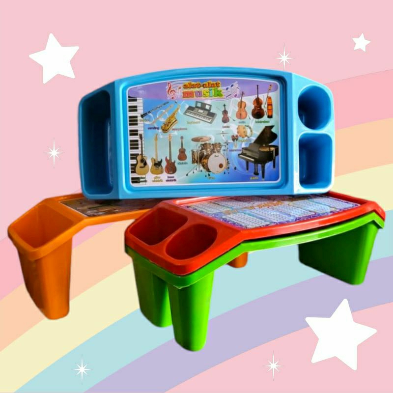 PHYLIA Meja Belajar Plastik 811 / Meja Belajar Anak Anak Plastik / Meja Laptop Plastik Murah Warna W