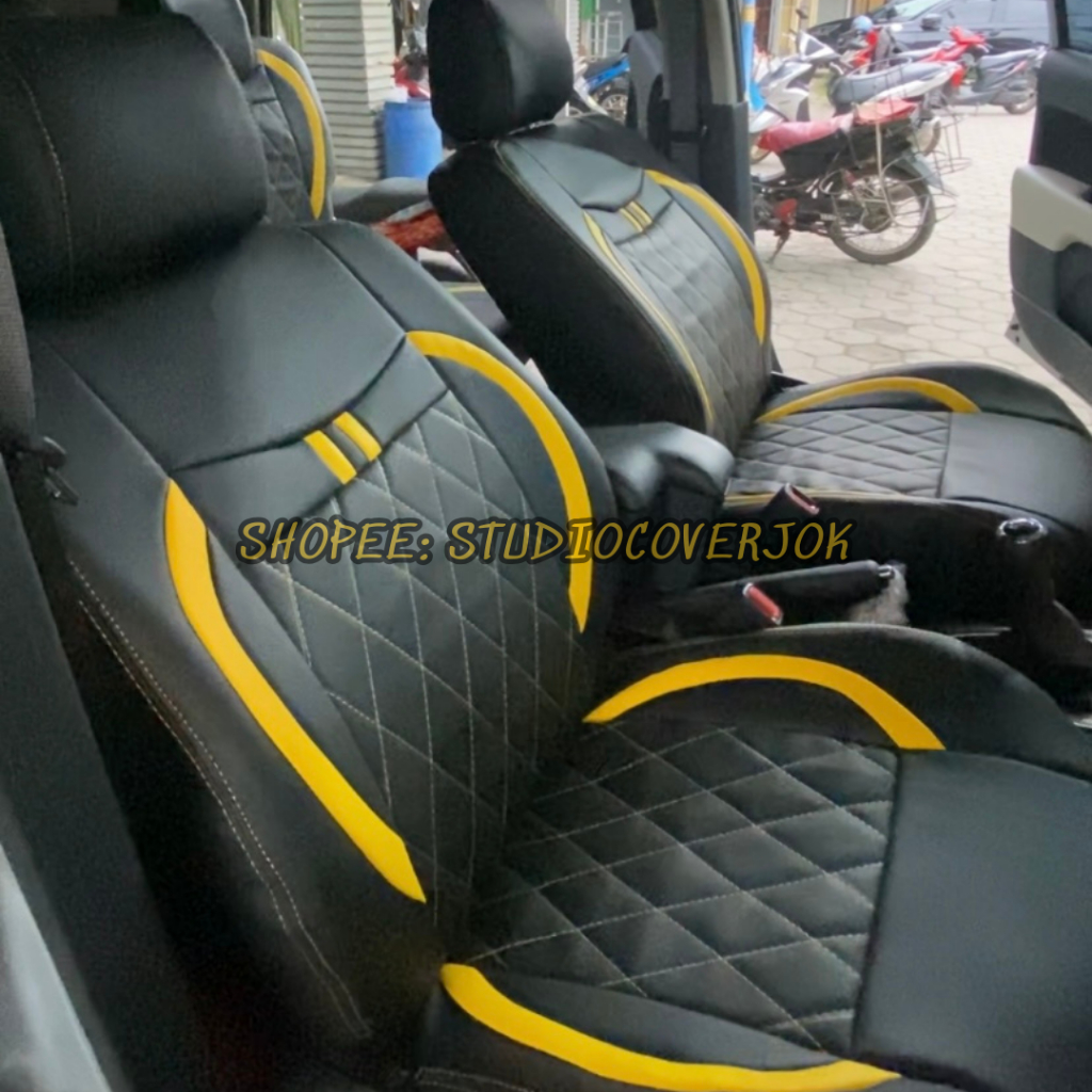 SARUNG JOK MOBIL BAHAN CHEROKEE AP FORCE 2 BARIS ROCKY/RAIZE