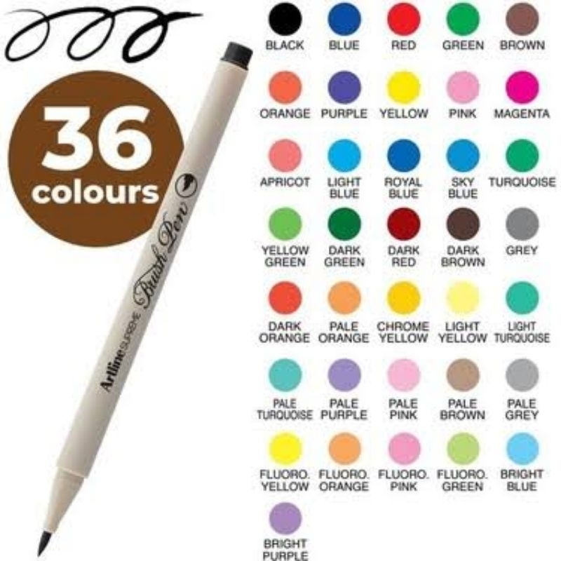 

SPIDOL ARTLINE SUPREME BRUSH MARKER WATER BASED INK MURAH