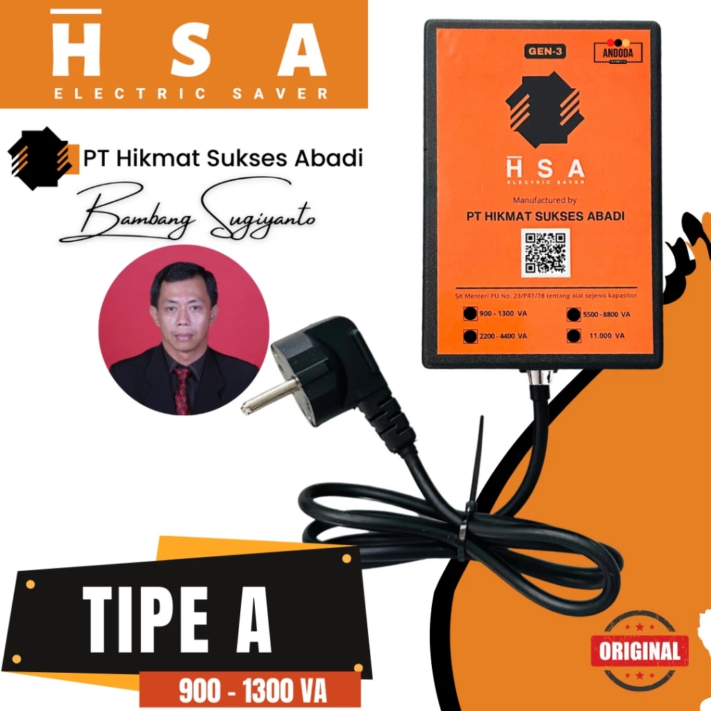 Penghemat Daya Listrik 900 1300 Watt HSA Home Electric Saver Box Token Meteran PT Himat Sukses Abadi