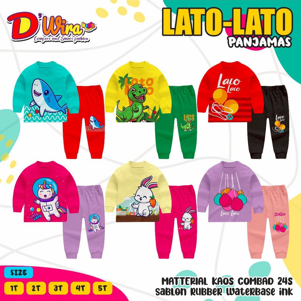 PAJAMAS ANAK / BAJU TIDUR ANAK / PIYAMA ANAK / BAJU TIDUR ANAK PEREMPUAN / BAJU TIDUR ANAK LAKI LAKI