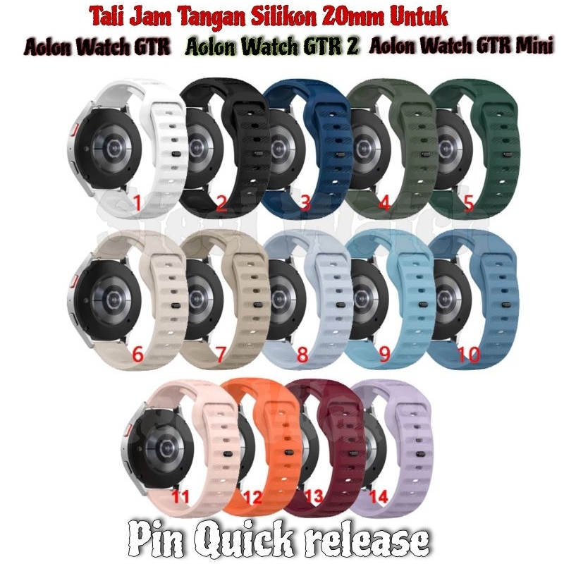 SB Strap Watch 20mm Aolon Watch GTR / Aolon Watch GTR 2 / Aolon Watch GTR Mini Tali Jam Tangan Silik