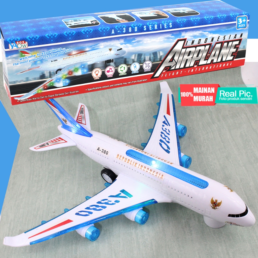 Promo Grosir Mainan Pesawat Indonesia Airplane Dus Flight International Bp67 Pesawat Bo Menyala