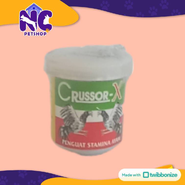CRUSSOR X 8 CAPSULE - Vitamin penambah stamina, memperkuat otot saat bertanding pada ayam aduan