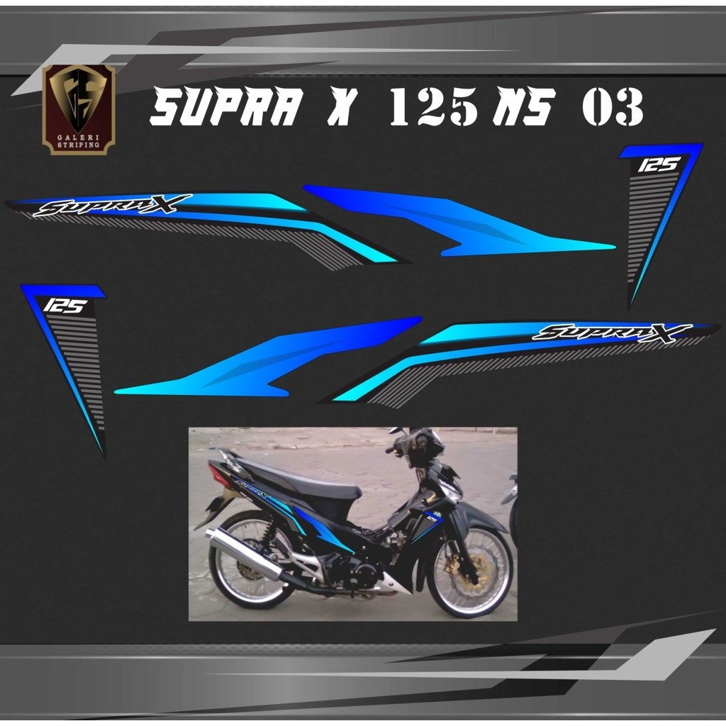 STIKER STRIPING SUPRA X 125 TH 2006-2012 NS 03