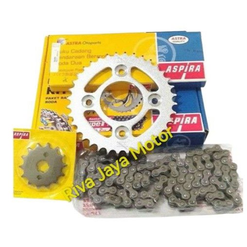 Gear Paket Gir Set + Rantai Supra Fit New Supra X 125 Revo Lama Karisma Ktl 428H 36T Gearset Belakan