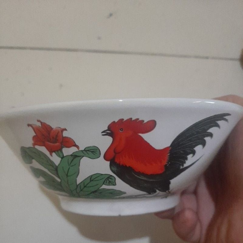 MANGKOK KERAMIK AYAM JAGO MANGKOK MIE AYAM