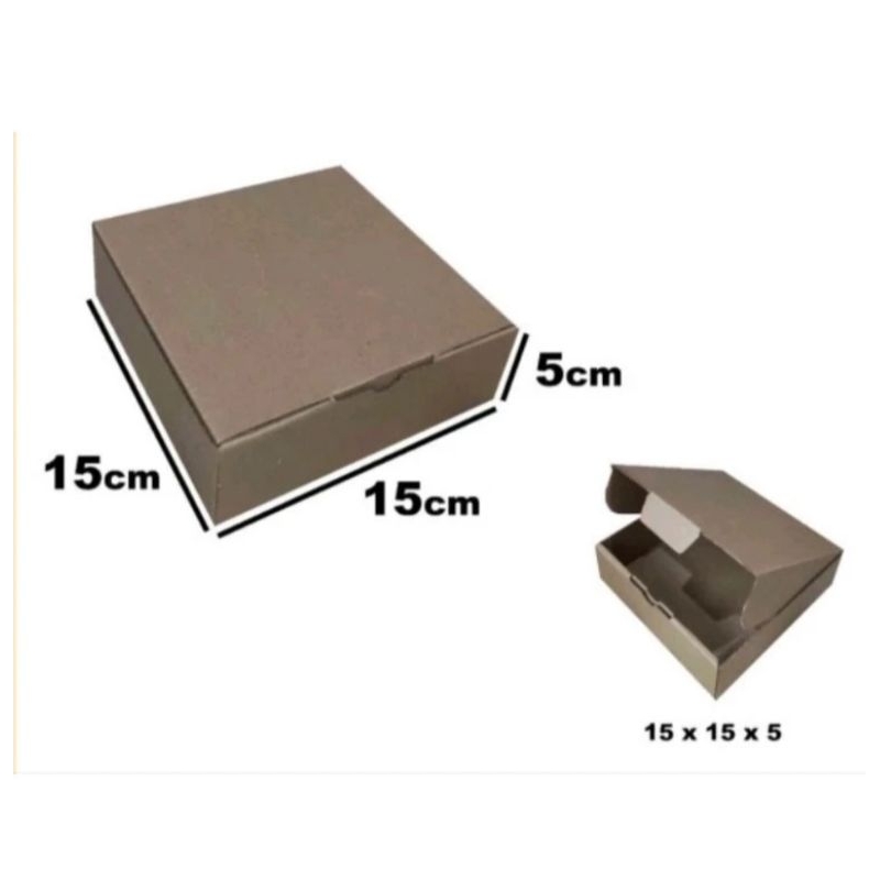

5 pcs kotak kardus die cut 15 x 15 x 5 cm