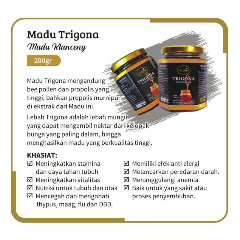 

Madu Asli Azzura Trigona 200 gram