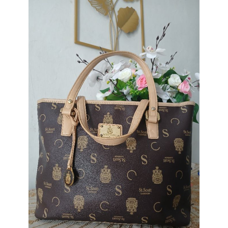 TOTE St.Scott LONDON full kulit sapi