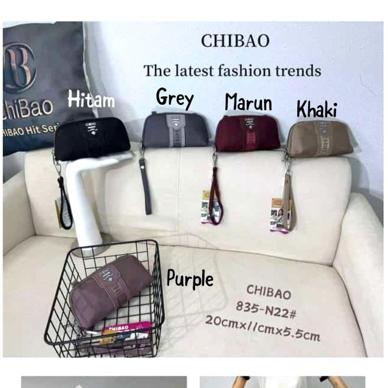 CB835-22 TAS DOMPET WANITA IMPORT CHIBAO 5 RUANG