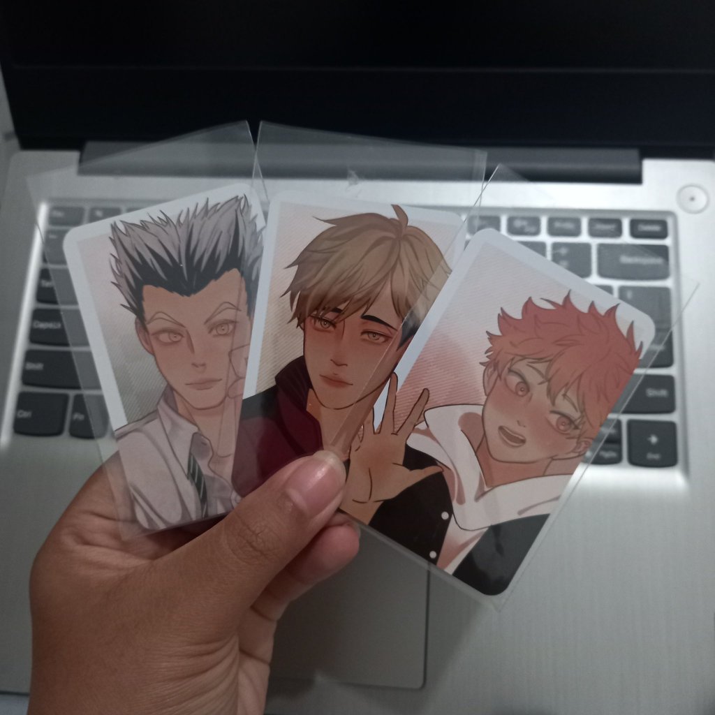 PHOTOCARD FANART HAIKYUU by bigmadamee HINATA BOKUTO ATSUMU