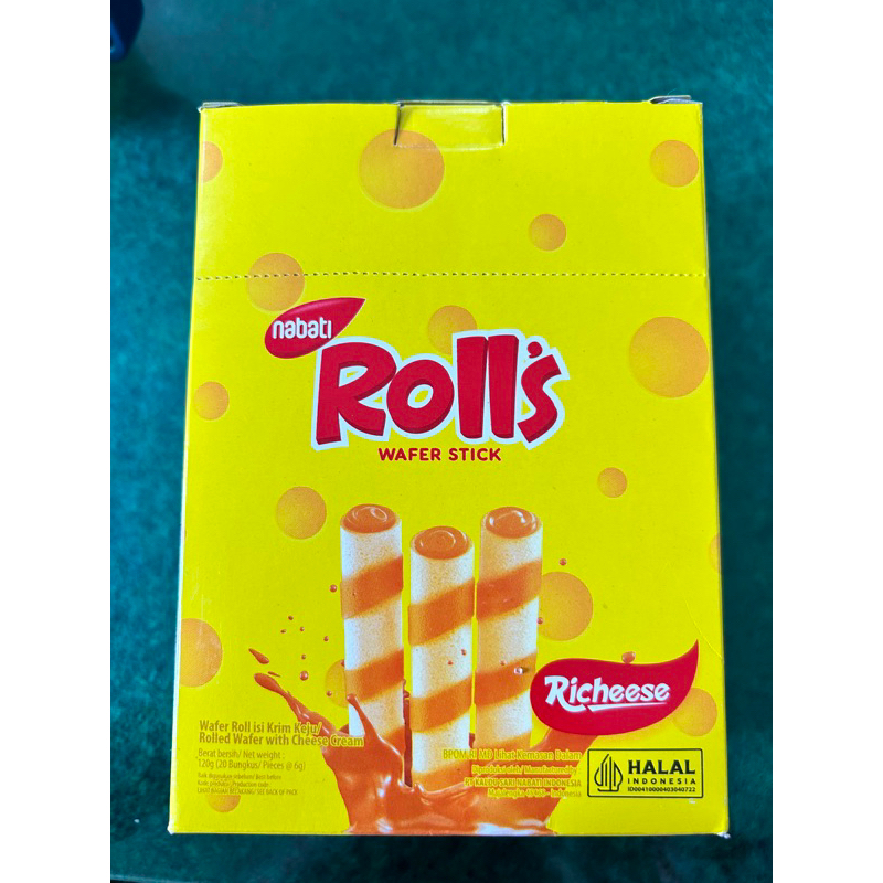 

Nabati rolls isi keju | wafer stick 1 box 20 pcs