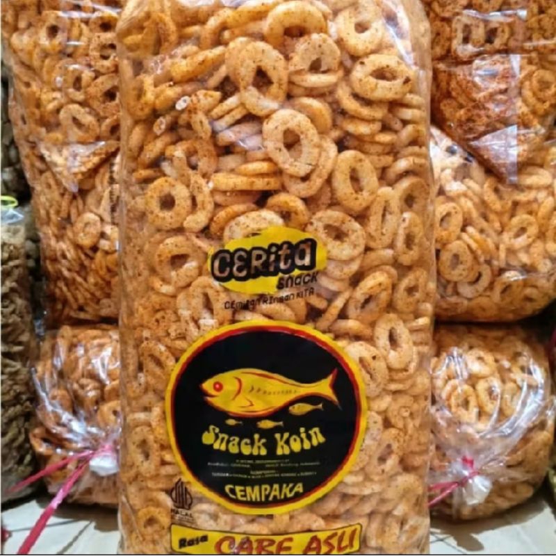 

Snack Koin Ring Pedas Nikmat Nagih Termurah kemasan 200gr