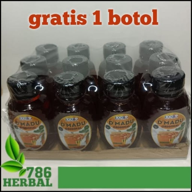 

Madu D'Madu original harga untuk 1 pack isi 12 botol gratis 1 botol