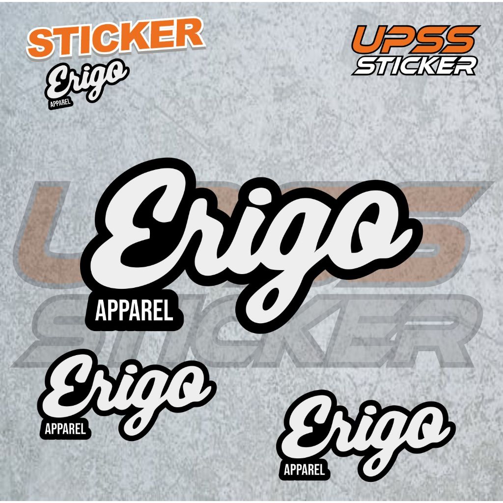 

Stiker Sticker Erigo Case Phone Logo Brand Band Aesthetic Journal Clothing Basic Casing Striping Tempel Label Merk Dinding Graftac Vinyl High Quality decal