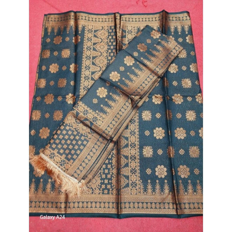 (COD) bahan kain songket Palembang set/songket Palembang satu set dengan selendang/songket rok selen