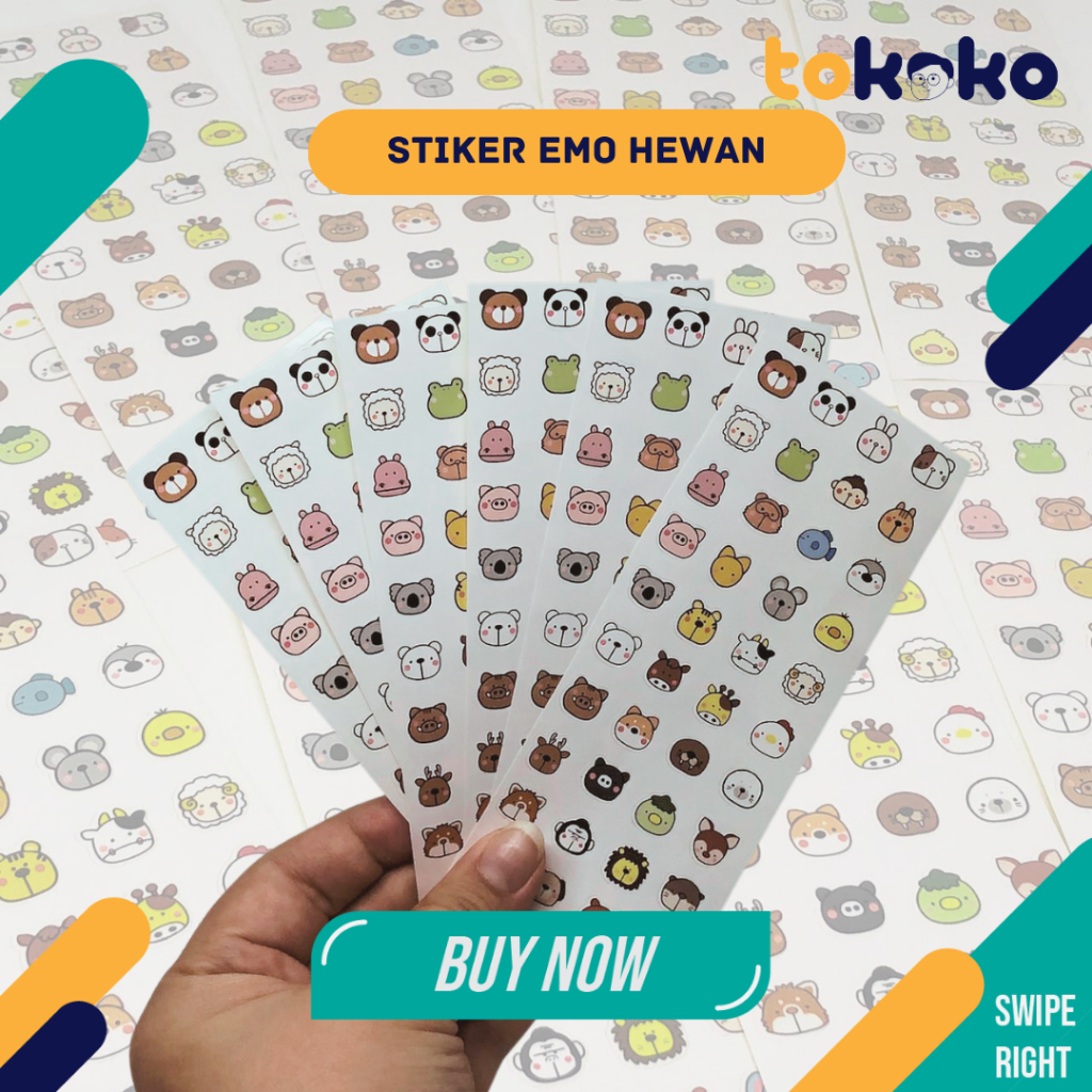 

Sticker Buku Leptop Emoji Binatang Lucu Aneka Warna Murah Meriah Kualitas Premium