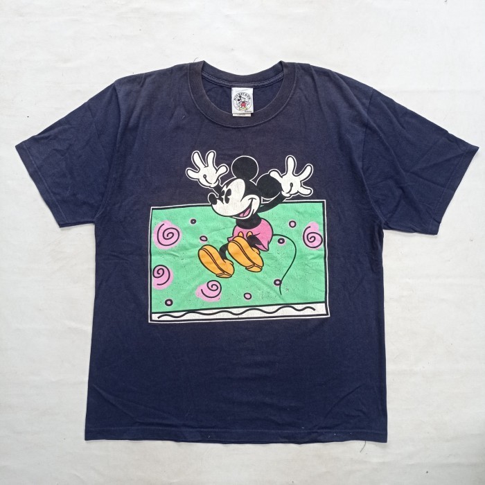 kaos vintage mickey mouse cartoon disney 90s single stitch