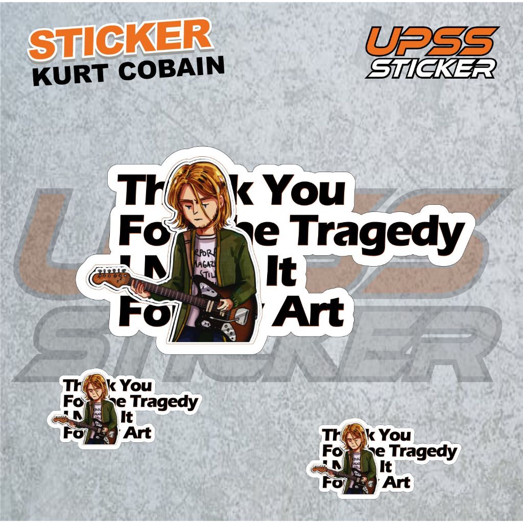 

Stiker Sticker Kurt Cobain Case Phone Logo Brand Band Aesthetic Journal Clothing Basic Casing Striping Tempel Label Merk Dinding Graftac Vinyl High Quality decal