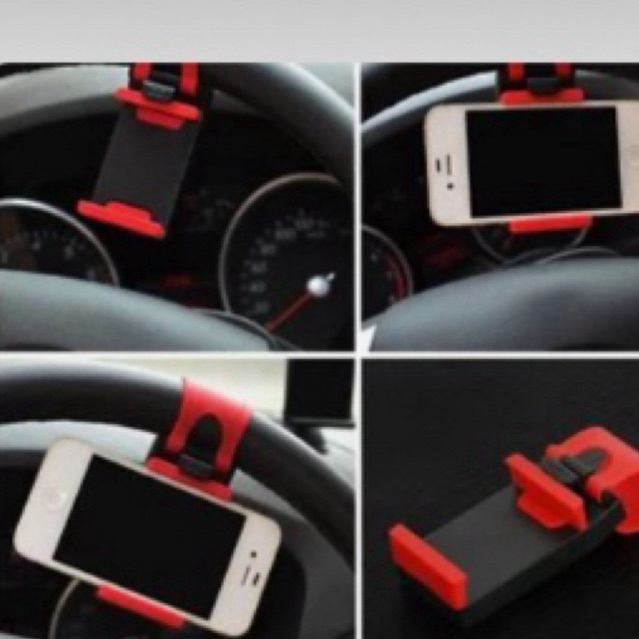 Car Steer Wheel Socket Holder Stir Mobil Lazypod Socket Phone Androit - Pegangan Hanphone Di Steer P