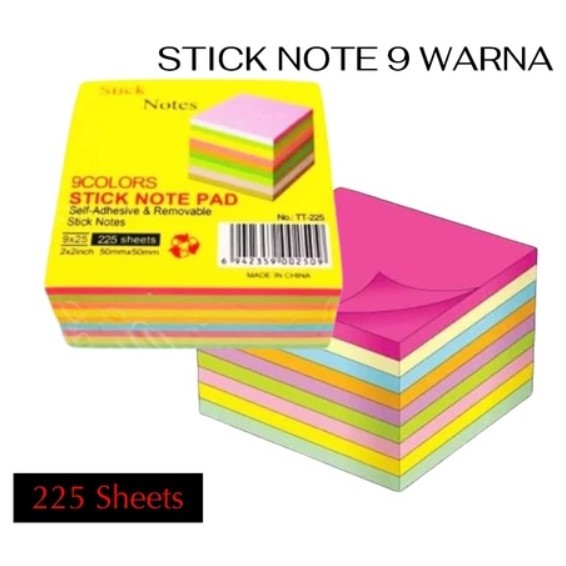 

MEMO STICKY NOTES WARNA / STICK NOTE 9 WARNA / CATATAN TEMPEL