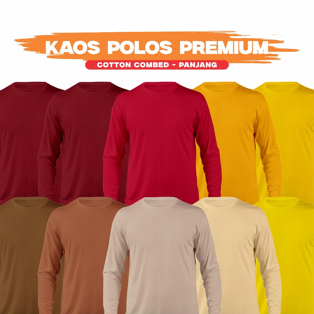 [ PART 2 ] KAOS POLOS PANJANG PRIA - AWESAM