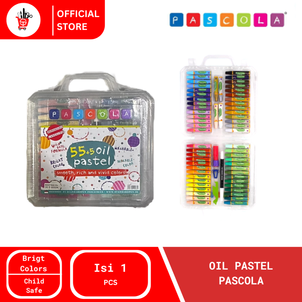 

Oil Pastel | Krayon | Crayon PASCOLA 55+5 Warna (1 PCS)