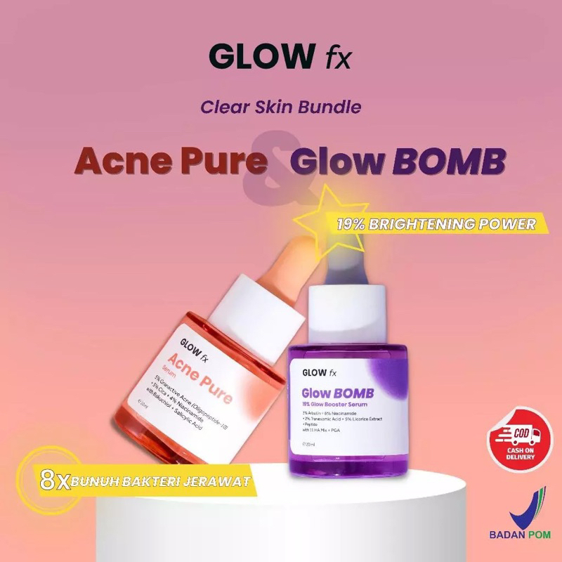 GLOW FX Acne Pure Serum + GLOW FX Glow Bomb Serum