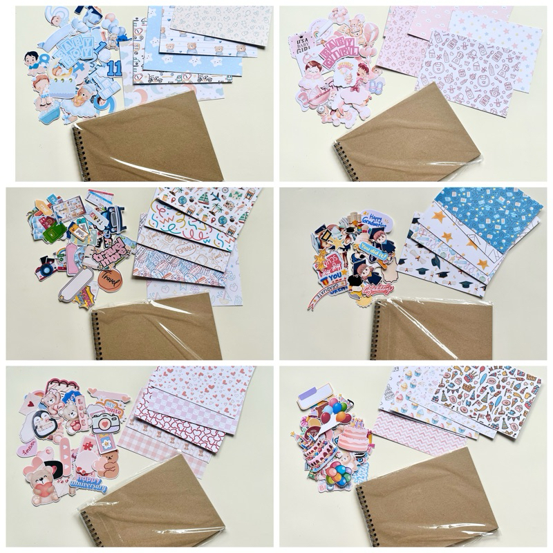 

Bahan scrapbook journaling sticker tema happy birthday graduation baby boy baby girl anniversary