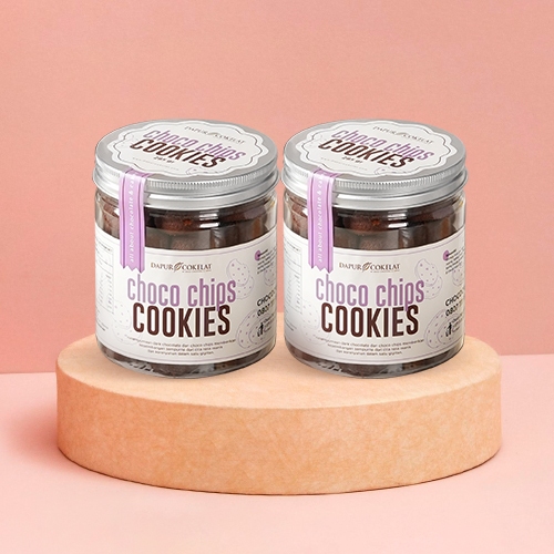 

[BUNDLE 2pcs] Dapur Cokelat - Choco Chips Cookies 285 gram Large Premium | Cemilan Kue Kering Tanpa Pemanis dan Tanpa Pengawet