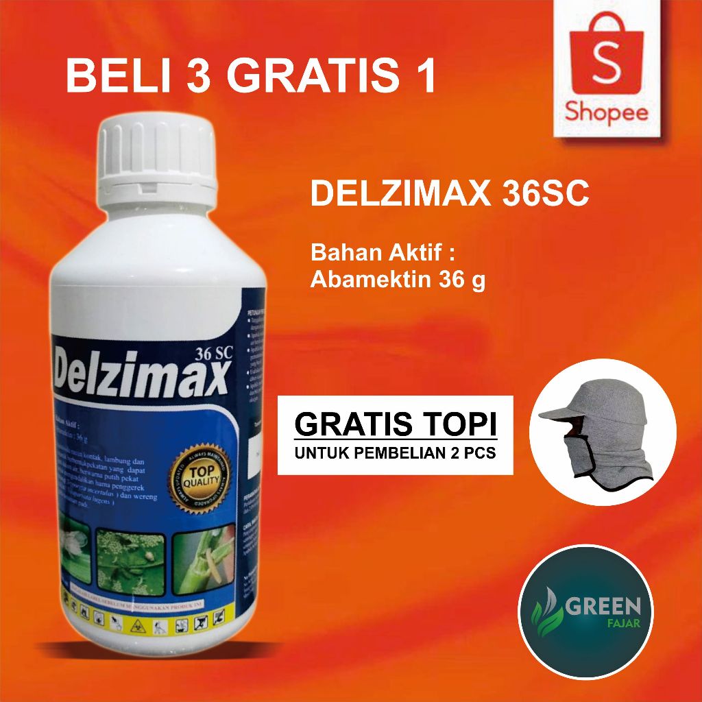 DELZIMAX 36SC 1Liter/INSEKTISIDA ABAMEKTIN 36/PROMO GROSIR/FUNGISIDA/