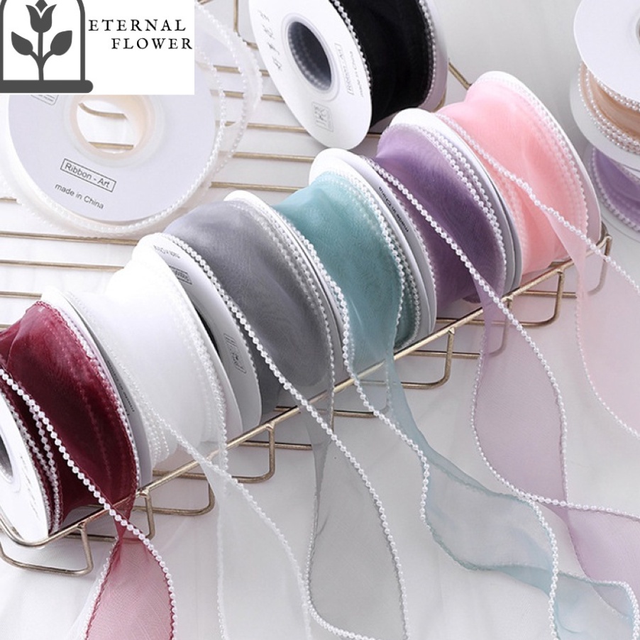 

BORONG SEBELUM KEHABISAN 1ROLL Pita Ribbon PEARL EDGE Pinggir Mutiara Korea Fishtail Wave Gelombang Kado Dekorasi Hampers Bouquet Lebar 4cm Panjang 45meter Fish Tail Colourful Cantik Murah Kerajinan Tangan