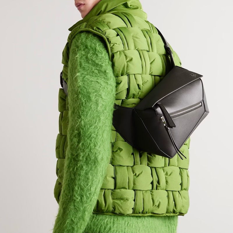 Original Loewe Small Puzzle Edge Bumbag / Belt Bag / Fanny Waist Pack in Classic Calfskin