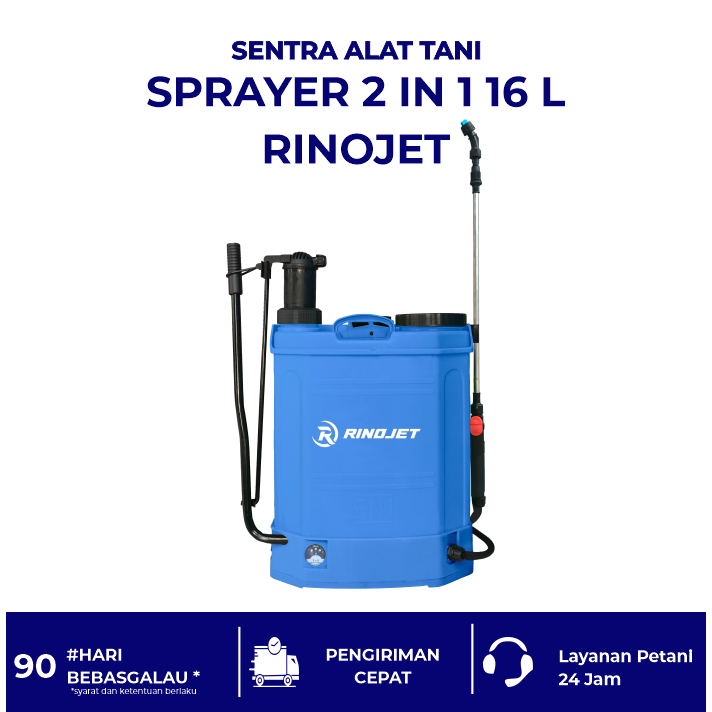 Baru Sprayer 2 in 1 Knapsack Rino Jet Double Fungsi Manual Elektrik