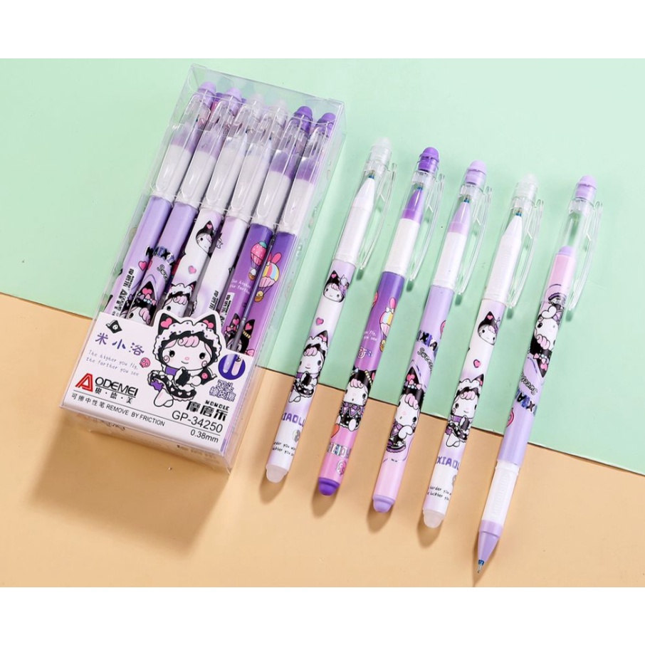 

HARGA BERSAHABAT 12pc pen gel bisa dihapus pulpen erasable bolpen hapus lucu fancy ODEMEI